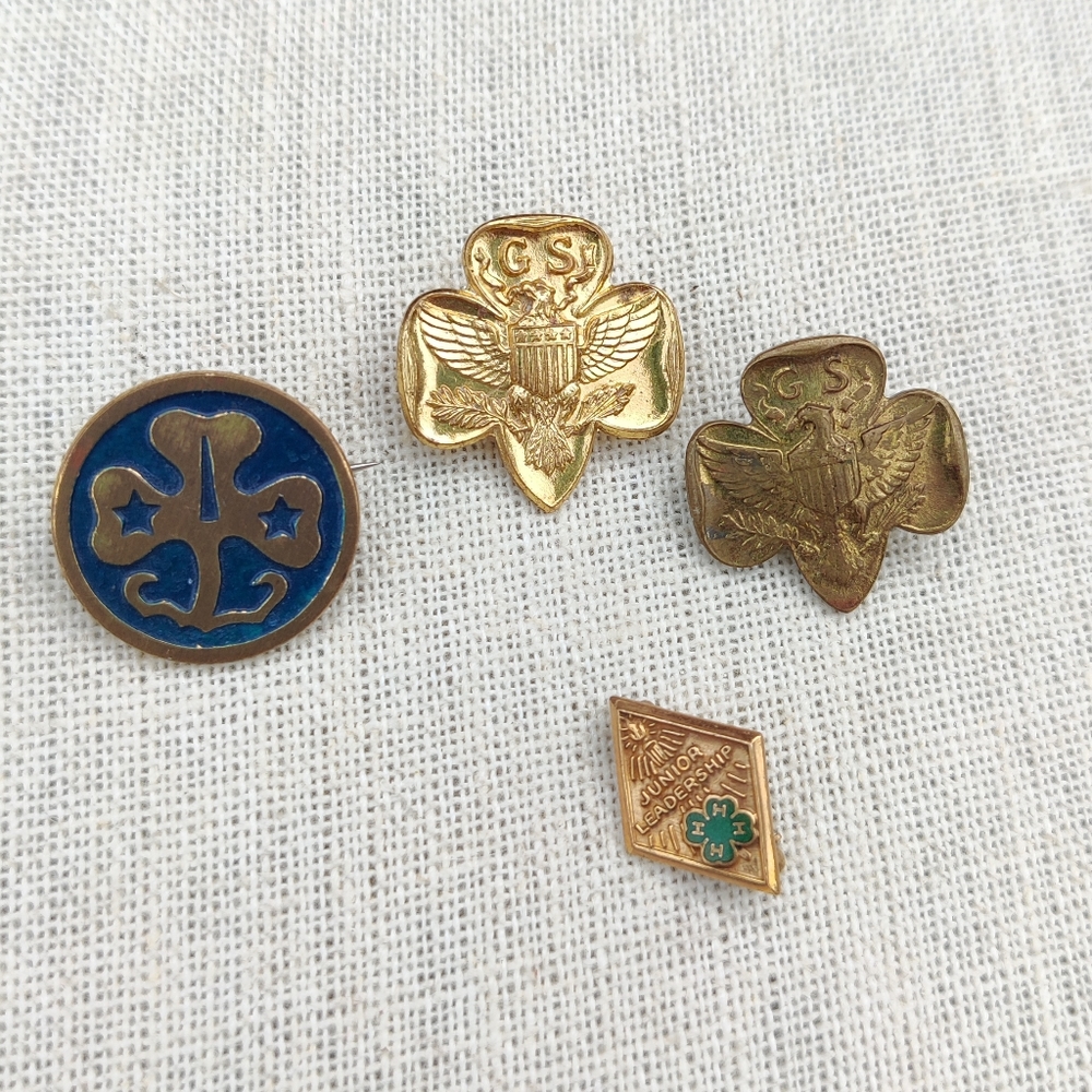 Vintage Girl Scout Pin Lot Gem